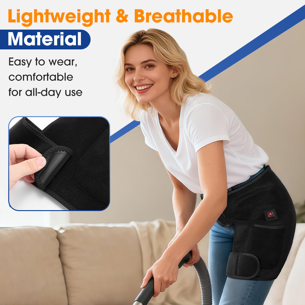 QJ™ Electric Heating Hip Protector 105 Red Light 660/850nm Lamp Beads Heating Waist Belt Hip Hot Compress Physiotherapy Instrument