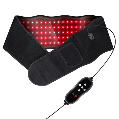 QJ™ Heating Vibration Massage Red Light Belt 660nm Relieve Muscle Fatigue Waist Support Belt 850nm Near Infrared Therapy