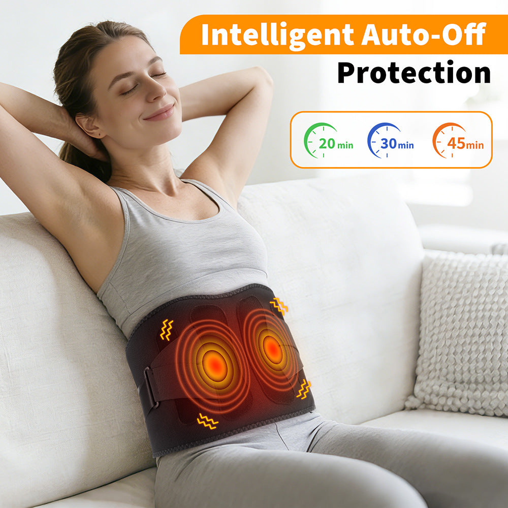 QJ™ Wireless Waist Massager Electric Heating Massage Hot Compress Support Waist Belt Intelligent Timing Waist Belt