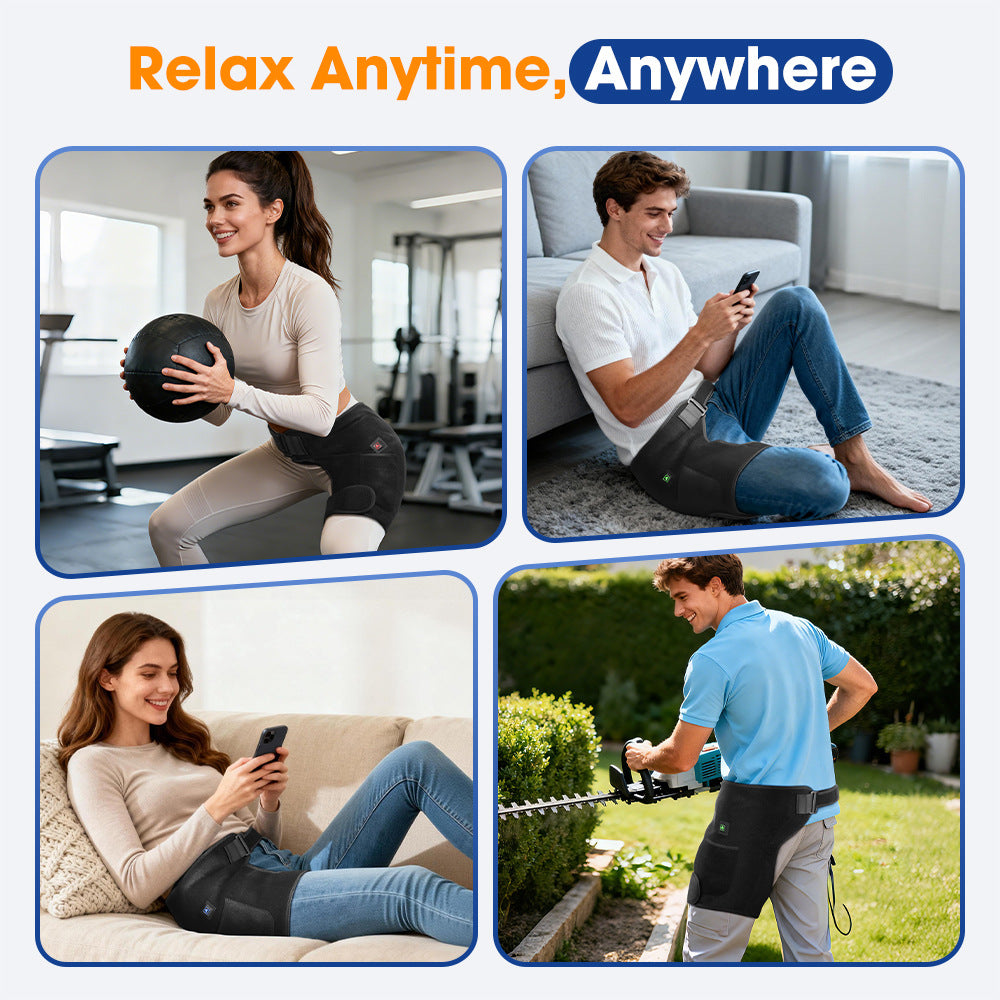 QJ™ Electric Heating Hip Protector 105 Red Light 660/850nm Lamp Beads Heating Waist Belt Hip Hot Compress Physiotherapy Instrument