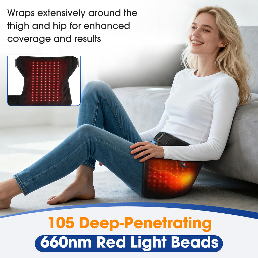 QJ™ Electric Heating Hip Protector 105 Red Light 660/850nm Lamp Beads Heating Waist Belt Hip Hot Compress Physiotherapy Instrument