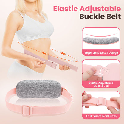 QJ™ USB Rechargeable Menstrual Heating Belt, Menstrual Pain Relief Device, Heating and Vibration Massage Belt