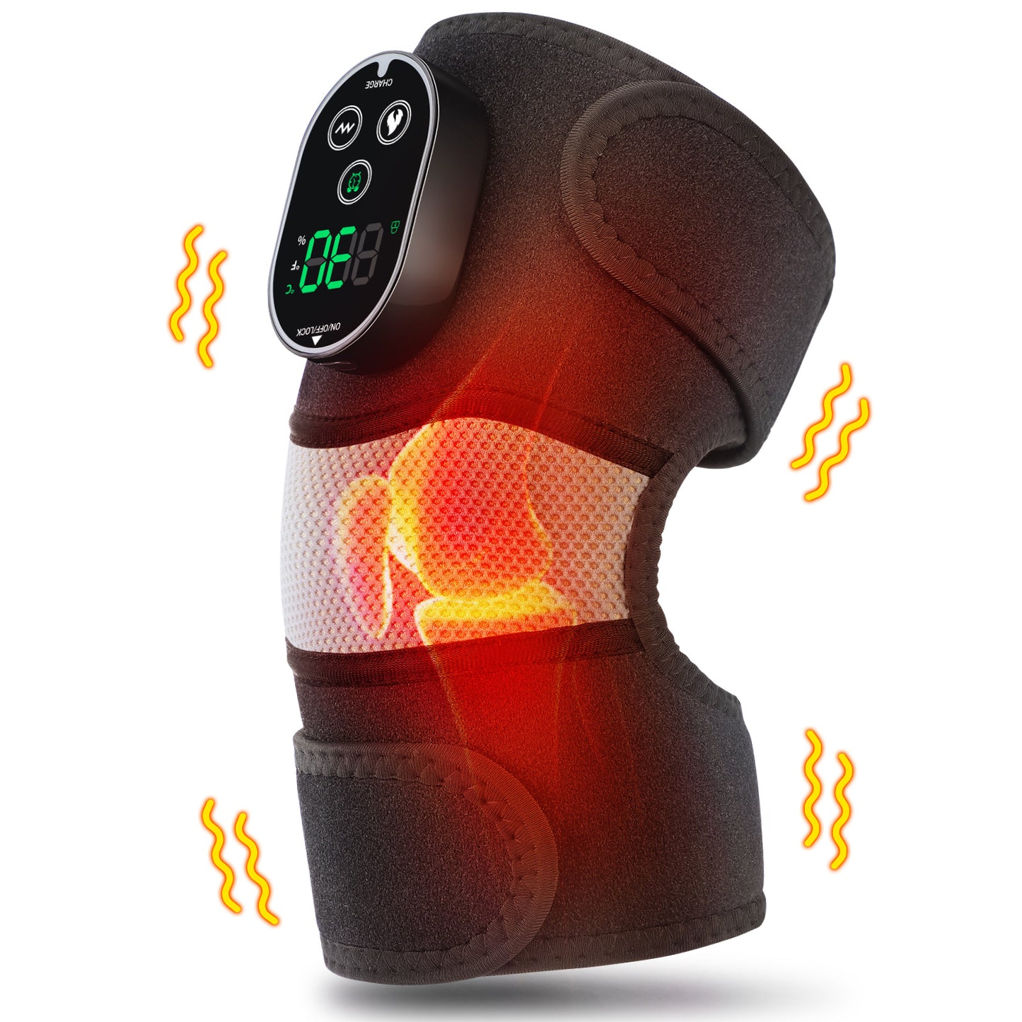 QJ™ Heated Knee Pads Shoulder Pads Elbow Pads Smart Heating Massage Old Cold Legs Wireless Temperature Control Knee Massager