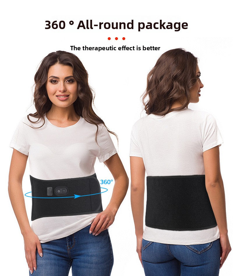 QJ™ LED Red Light Therapy Heating Waist Belt Electric Heating Infrared Heat Therapy Waist Belt Warm Direct Insertion Red Light Waist Support Belt