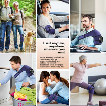 QJ™ Red Light Heating Massage Knee Pads Shoulder Pads Elbow Pads Smart Wireless Heating Infrared Therapy Mugwort Old Cold Legs