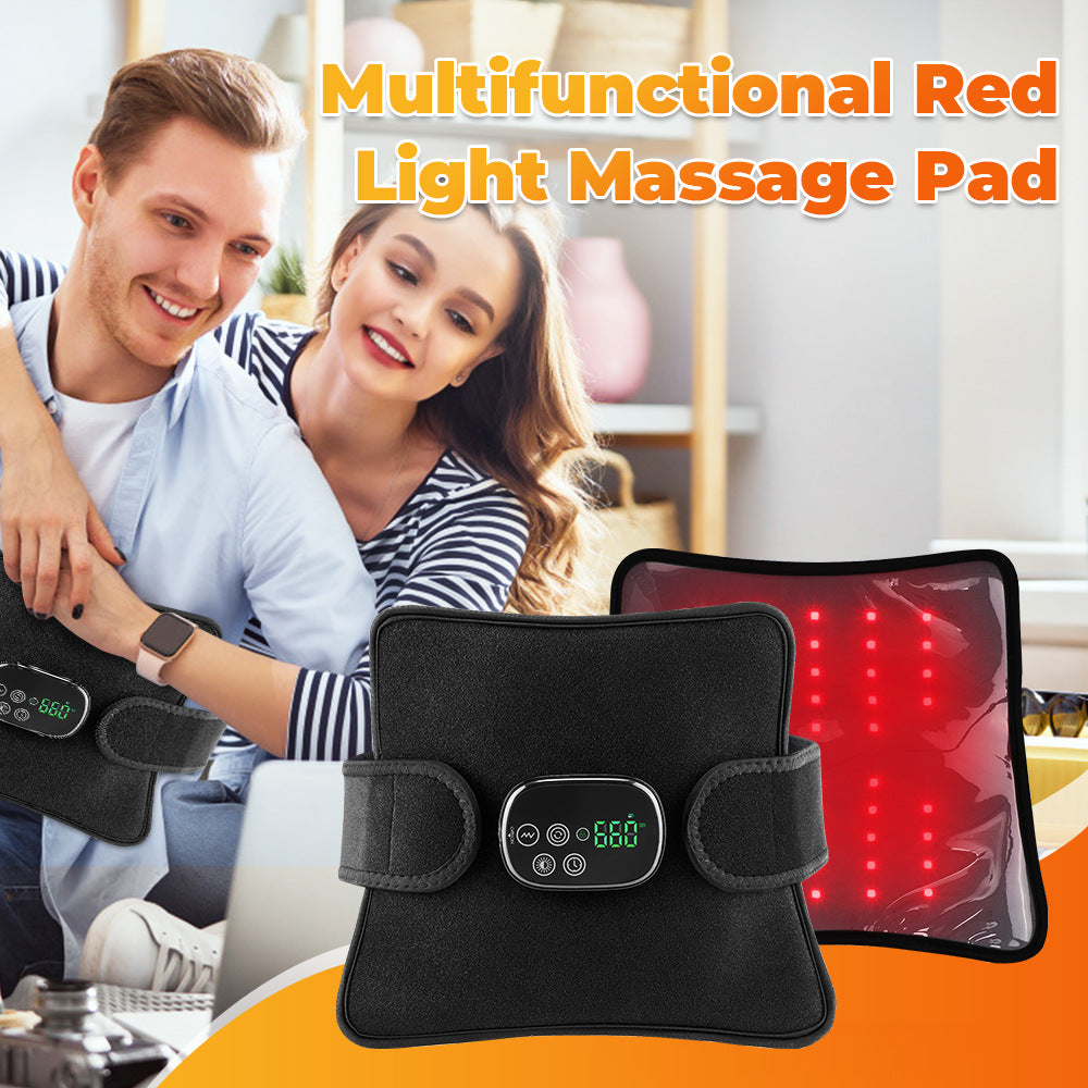 QJ™ New Multifunctional Red Light Therapy Belt Heating Massage Leg Knee LED Infrared Light Therapy Pad Wireless Model