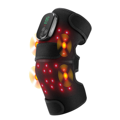 QJ™ Private Model True Red Light Therapy Heating Knee Brace with 42 660nm 850nm Infrared Light Beads for Hot Compress and Massage