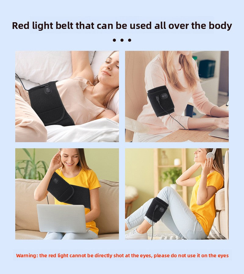 QJ™ LED Red Light Therapy Heating Waist Belt Electric Heating Infrared Heat Therapy Waist Belt Warm Direct Insertion Red Light Waist Support Belt