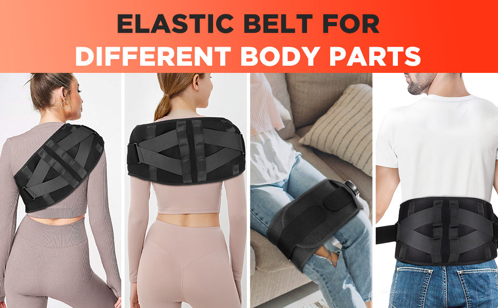 QJ™ Red Light Therapy Heating Massager Belt for Lower Back Pain Relief, Infrared Waist Support with Adjustable Strap