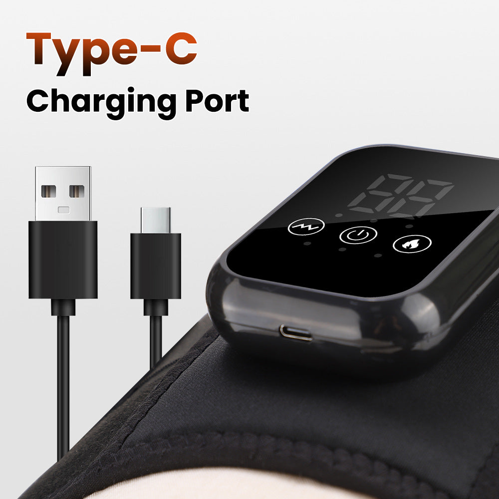 QJ™ 3-Level Heat Therapy Vibrating Massage Support Belt Warm Heat Therapy Multi-Functional Waist Massager