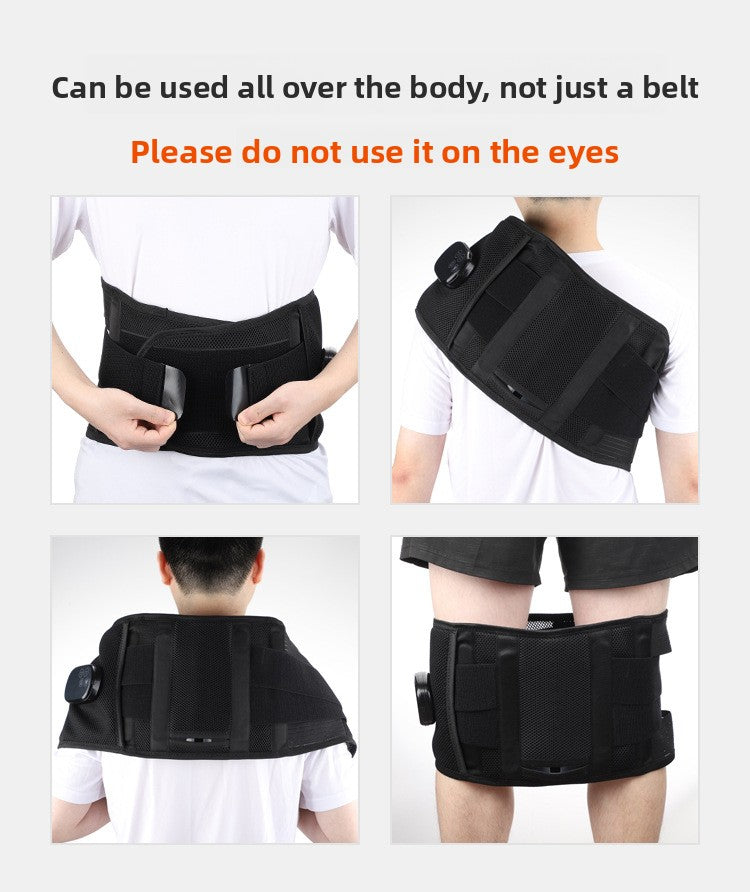 QJ™ New LED Red Light Elastic Waist Support Wireless Touch Timer Heating Red Light Therapy Warm Uterus Waist Belt