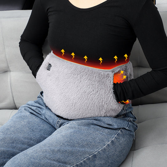 QJ™ USB Electric Heating Waist Belt, Hand Warmer, Waist and Stomach Warmer, Plush Belt, Dormitory Winter Cold Protection, Hand Warmer