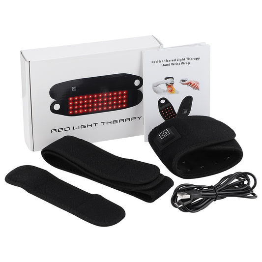 Hot Selling QJ™ 48 LED Red Light Therapy Wrap with Smart Timing Adjustable Heat Wrist Support 660nm 850nm Pain Relief