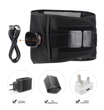 QJ™ New LED Red Light Elastic Waist Support Wireless Touch Timer Heating Red Light Therapy Warm Uterus Waist Belt