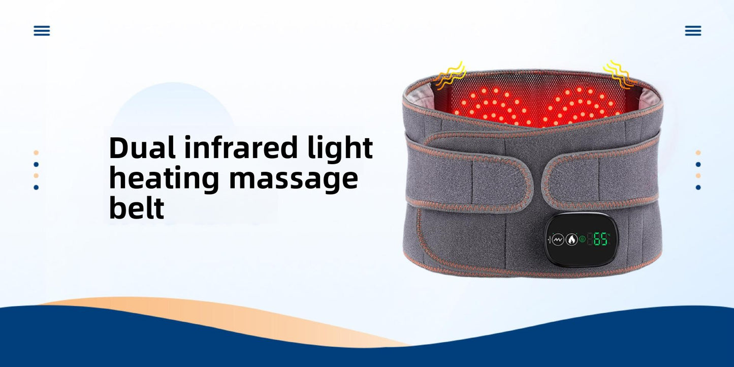 QJ™ Red Light Heating Massage Waist Belt Intelligent Electric Heating Waist Support Hot Compress Waist Massager Factory