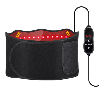 QJ™ Heating Vibration Massage Red Light Belt 660nm Relieve Muscle Fatigue Waist Support Belt 850nm Near Infrared Therapy