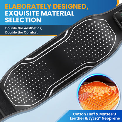 QJ™ Waist Massager Air Pressure Massager Wireless Hot Compress Physiotherapy Soothe Pain Airbag Massage Waist Support Belt