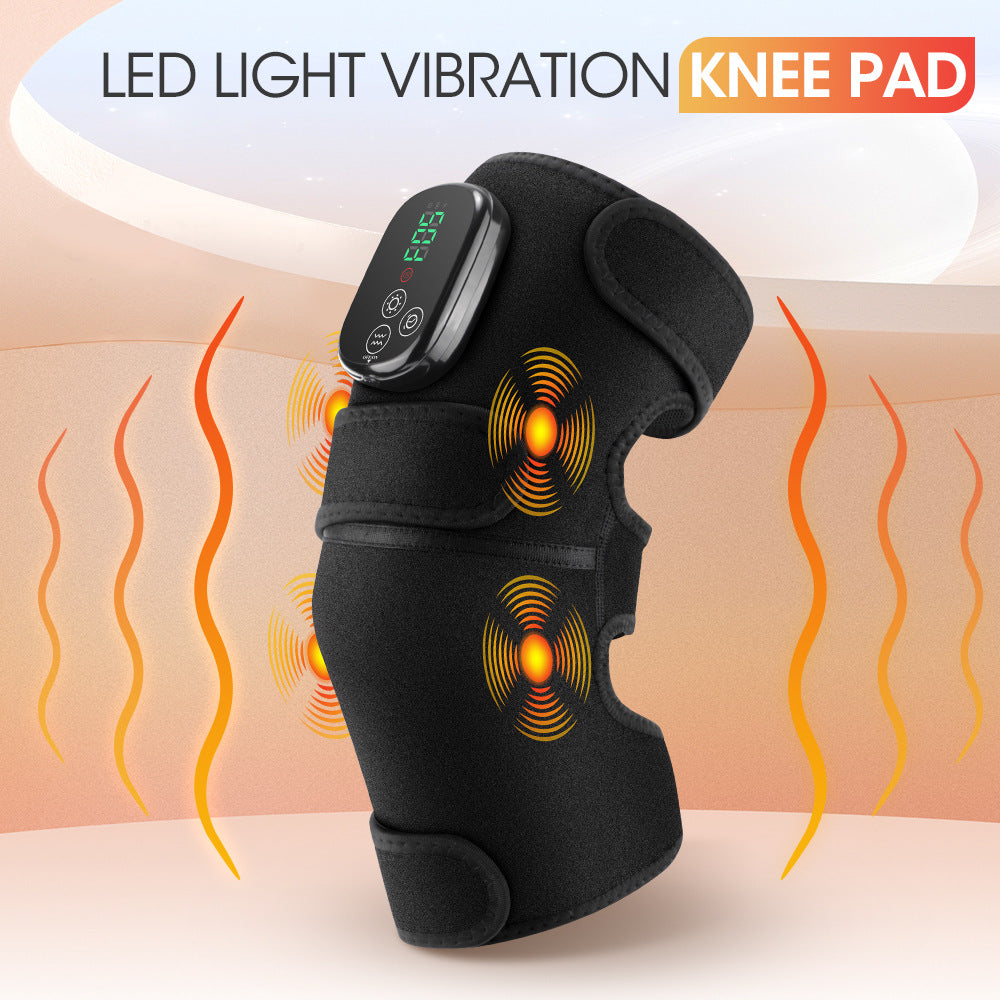 QJ™ Private Model True Red Light Therapy Heating Knee Brace with 42 660nm 850nm Infrared Light Beads for Hot Compress and Massage