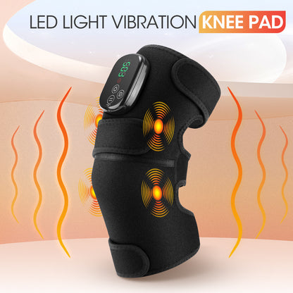 QJ™ Private Model True Red Light Therapy Heating Knee Brace with 42 660nm 850nm Infrared Light Beads for Hot Compress and Massage