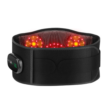 QJ™ Red Light Therapy Heating Massager Belt for Lower Back Pain Relief, Infrared Waist Support with Adjustable Strap