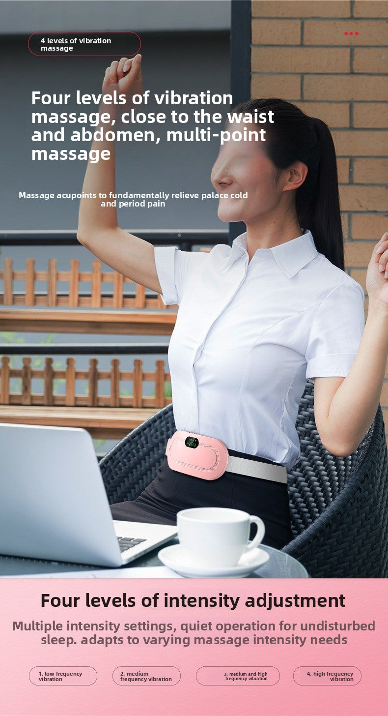 QJ™ Electric Heating Belt for Menstrual Cramps, Menstrual Pain Relief Device, Heating and Massaging Waist Belt for Women