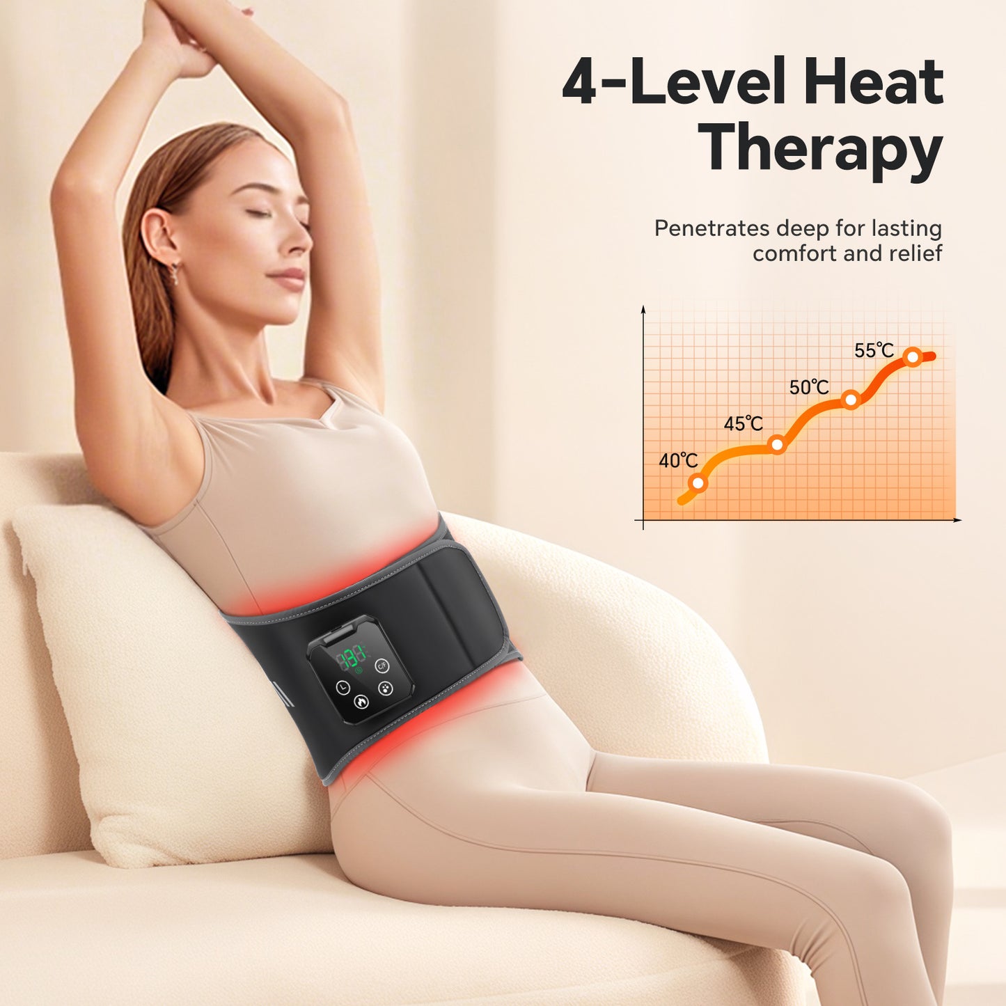 QJ™ Wireless Ice Compress Air Pressure Massage Belt Cold and Hot Switch Heating Belt Health Care Protective Gear